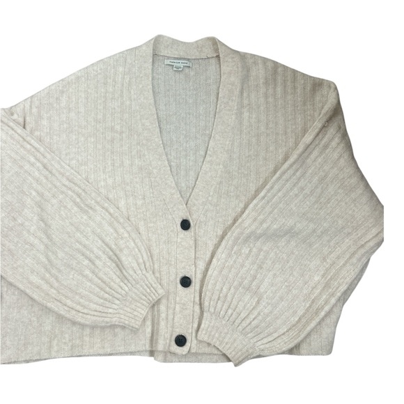 American Eagle Outfitters Cream Buttoned Cardigan - Picture 4 of 5